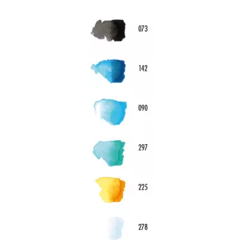   Marabu Aqua Pen Graphix akvarellfilc szett - "Metropolitan" válogatás, 6 db