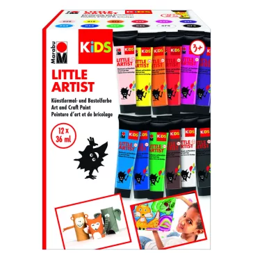   Marabu KiDS Little Artist művészfesték szett gyerekeknek - 12 x 36 ml