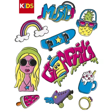   Marabu KiDS Window Color üvegmatrica festék szett - Party Pack (sok kiegészítővel)