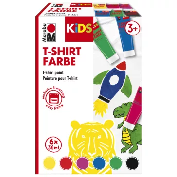 Marabu KiDS pólófestő szett gyerekeknek - 6 x 36 ml