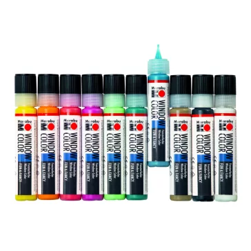   Marabu Window Color üvegmatrica festék szett - "Láma", 10 x 25 ml