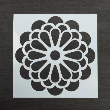 Festősablon (stencil) - Gréta, virág mandala minta