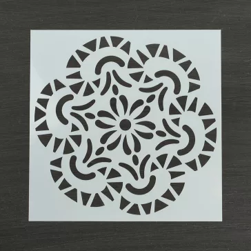 Festősablon (stencil) - Bianka, virág mandala minta
