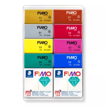   FIMO Effect süthető gyurma készlet - 8 x 25 g + 2 x 57 g, Gyöngy Színek