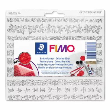   FIMO felületmintázó lap gyurmához - 15,5 cm x 16,5 cm, bordűr