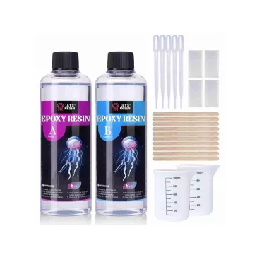   Let's Resin epoxi öntőgyanta készlet - 500 ml, munkaeszközökkel