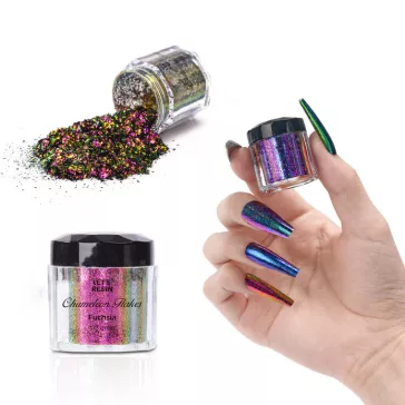   Let's Resin kaméleon effekt csillám szett - 5 x 0,5 g, lilás árnyalatban