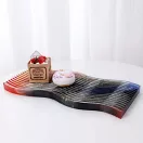 Szilikon öntőforma - csíkos tálca, hullámos