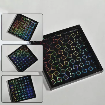Szilikon öntőforma - hologramos alátét, négyzet 1.