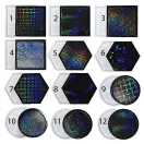 Szilikon öntőforma - hologramos alátét, négyzet 3.